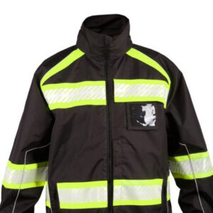 Black Working Waterproof Rain Coat Jacket with Reflective Tape