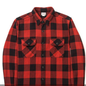 Men's Double Pocket Long Sleeve Winter Brushed Flannel Shirt